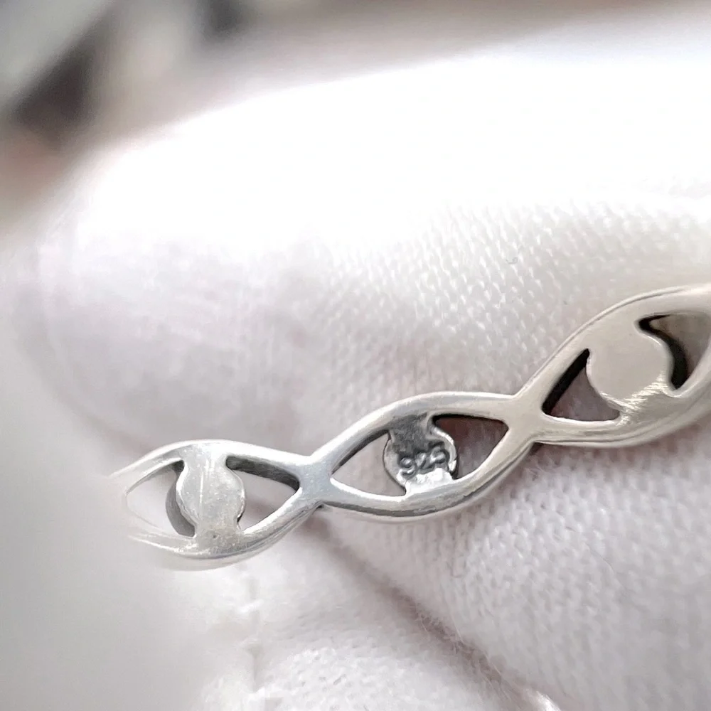 .925 Sterling Silver Evil Eye Band Ring